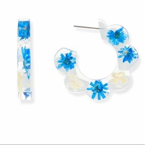 Perry Street Diana Transparent Flower Hoops 💙💐
